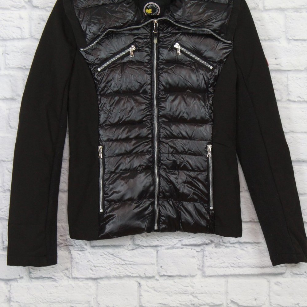 Halifax Traders Black Nylon Down Puffer Weather Resistant Jacket Size S - Picture 3 of 8